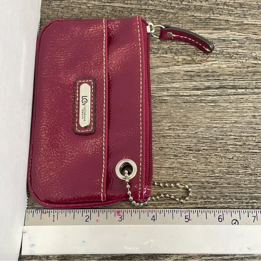 Liz Claiborne Magenta wallet/coin purse/key chain. Pre-owned.
